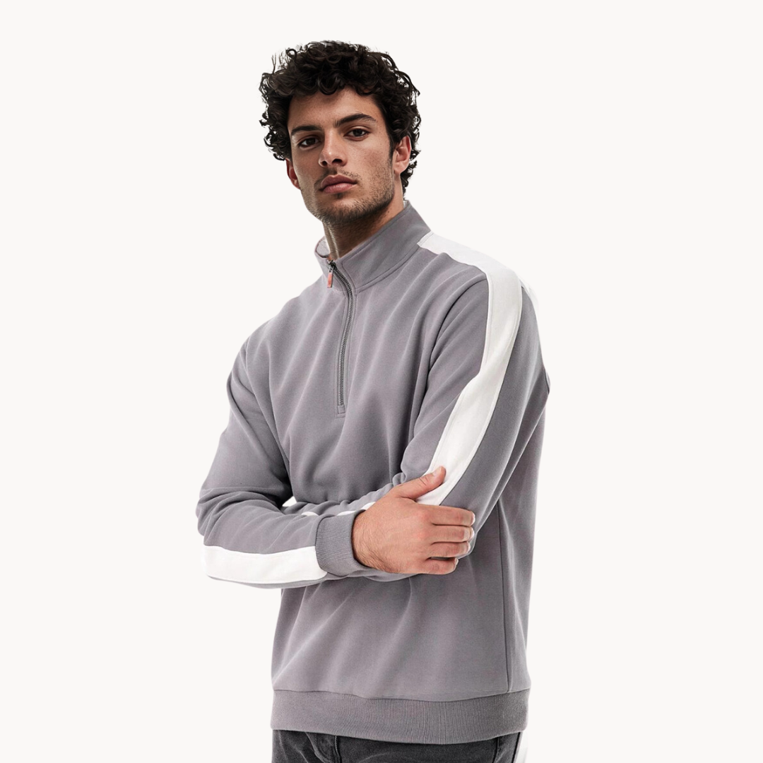 Eveloria Damen Pullover Viertelreißverschluss