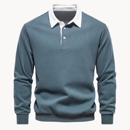 Eveloria Damen Polo-Sweatshirt Lässig Grau