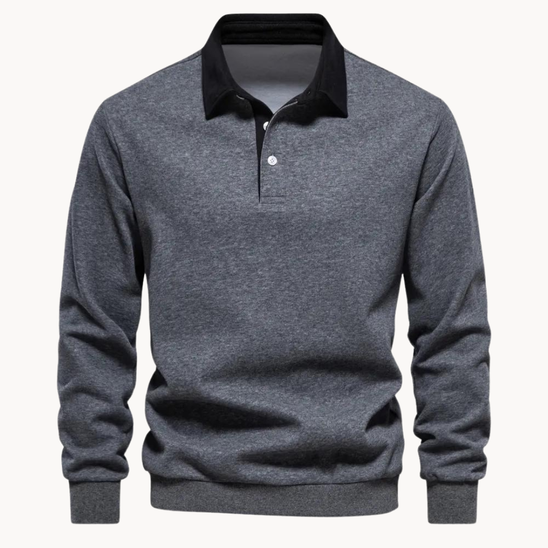 Eveloria Damen Polo-Sweatshirt Lässig Grau