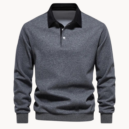 Eveloria Damen Polo-Sweatshirt Lässig Grau