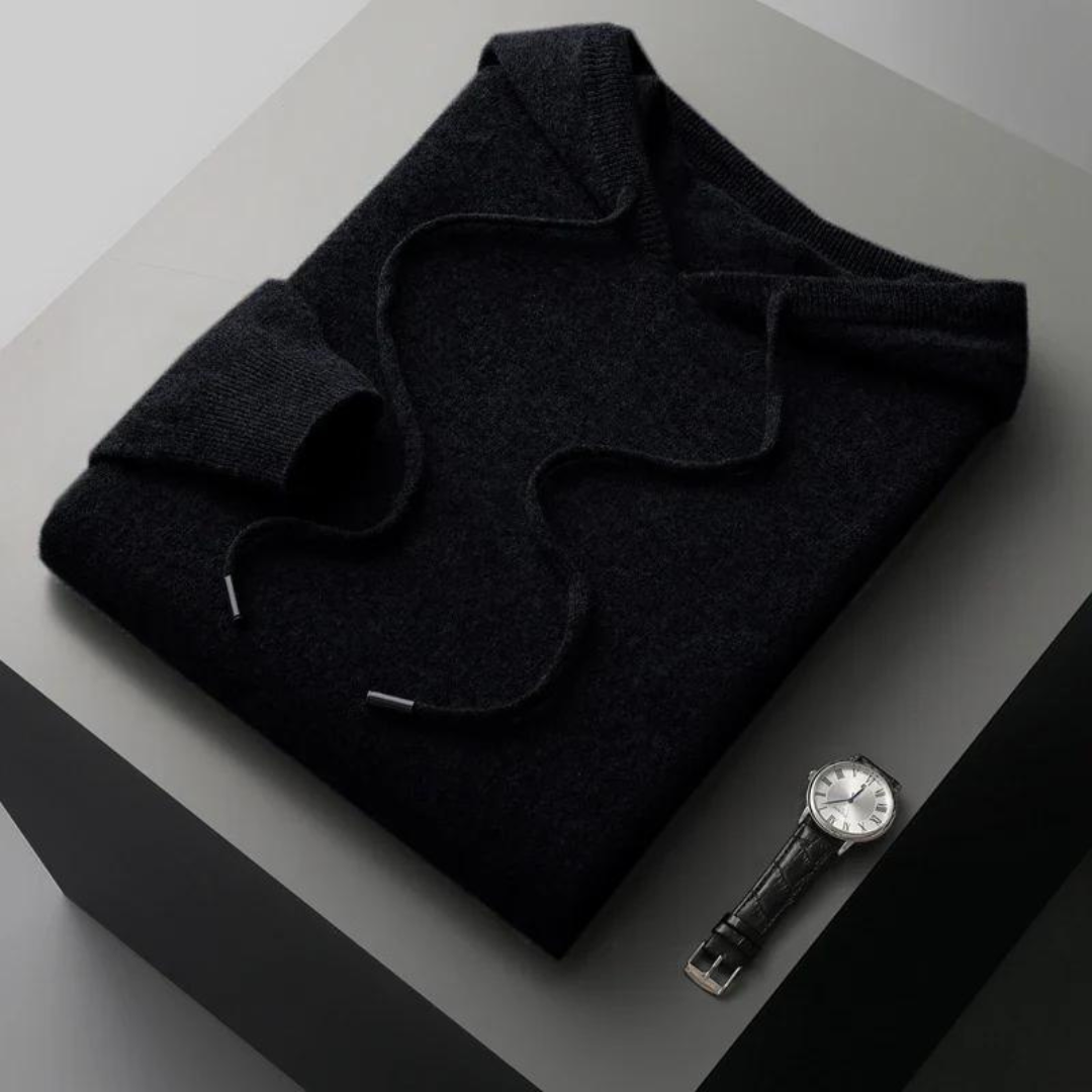 Eveloria Damen Merino Strick Kapuzenpullover