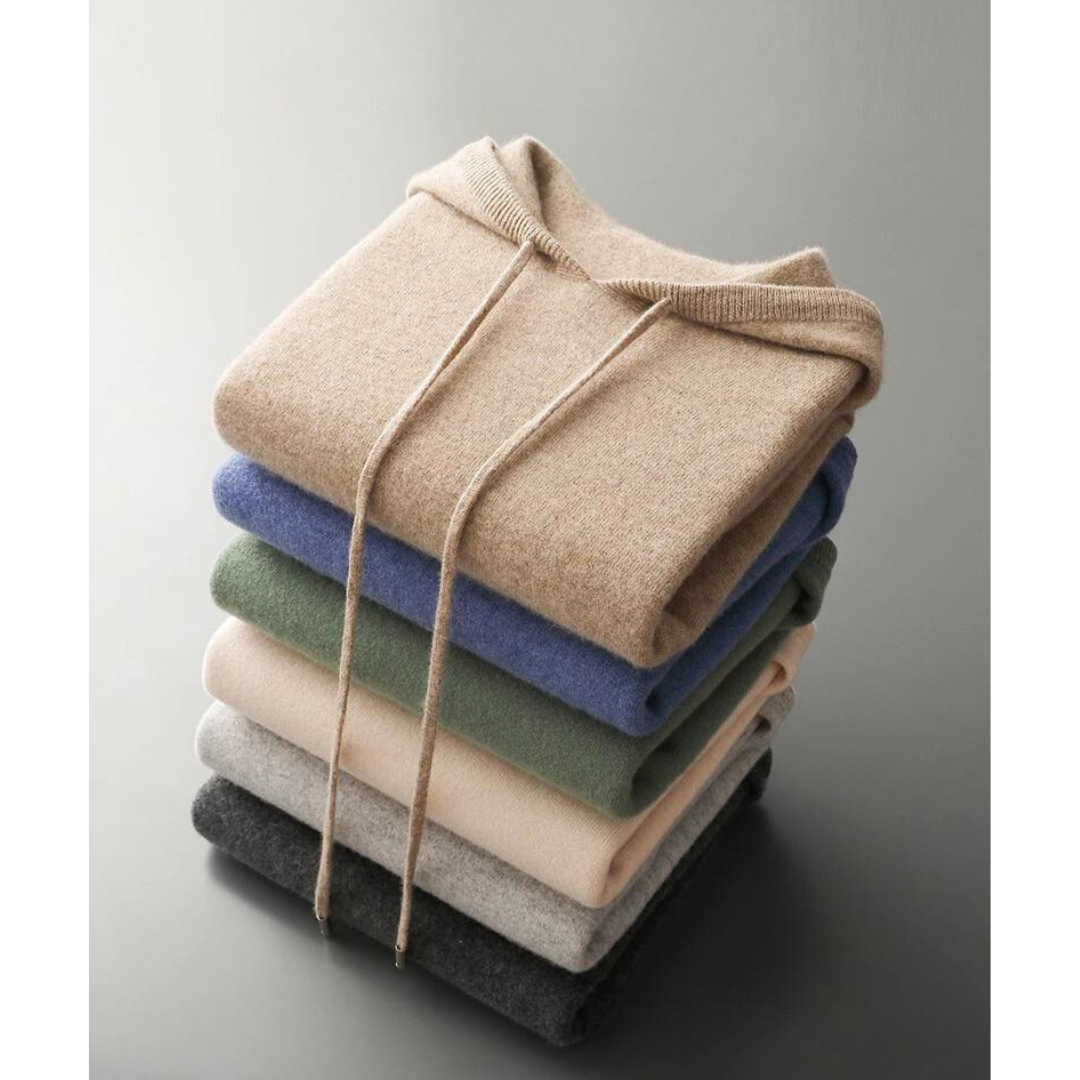 Eveloria Damen Merino Strick Kapuzenpullover