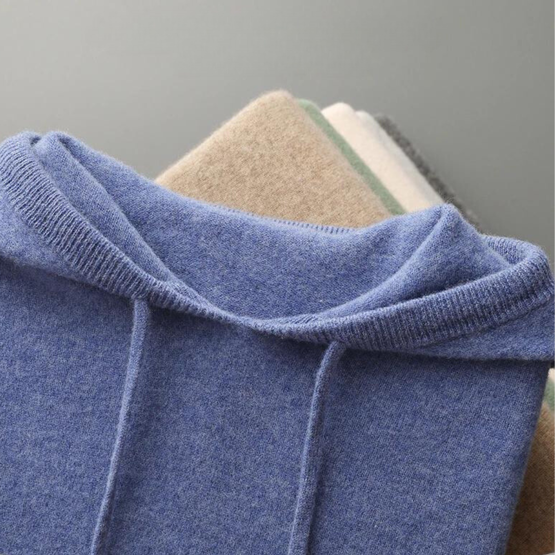 Eveloria Damen Merino Strick Kapuzenpullover