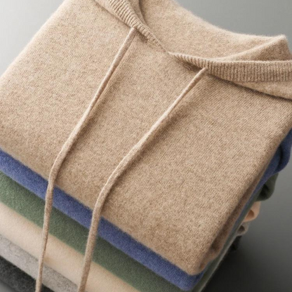 Eveloria Damen Merino Strick Kapuzenpullover