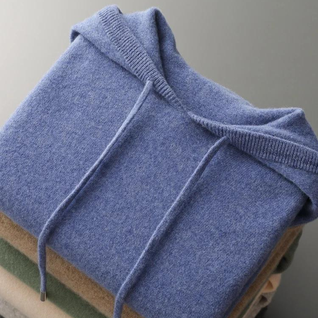 Eveloria Damen Merino Strick Kapuzenpullover