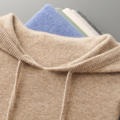 Eveloria Damen Merino Strick Kapuzenpullover
