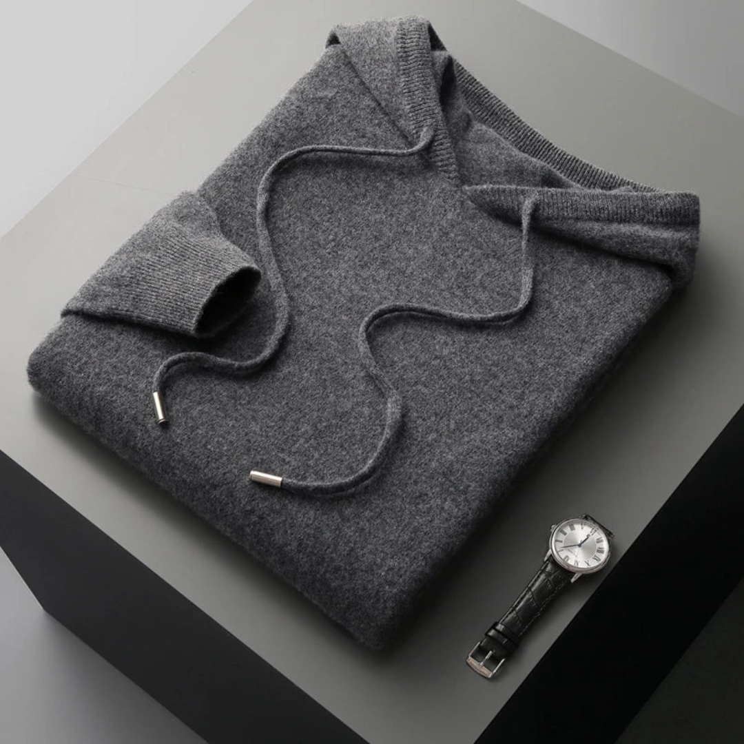 Eveloria Damen Merino Strick Kapuzenpullover
