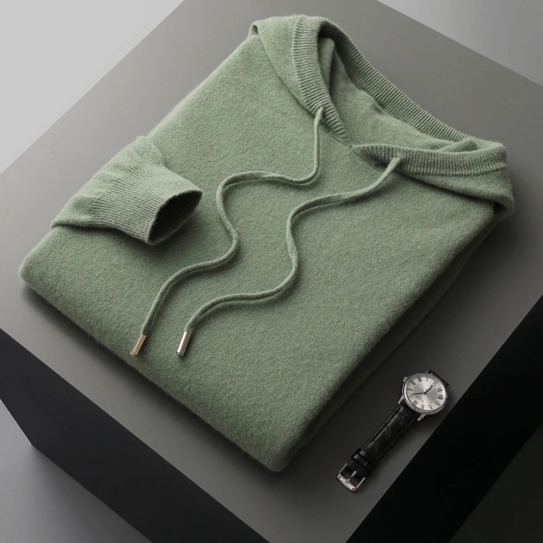 Eveloria Damen Merino Strick Kapuzenpullover