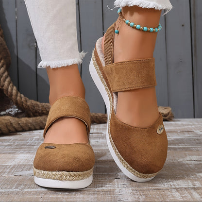 Damen Sandalen Plattform Rutschfest Elastisch