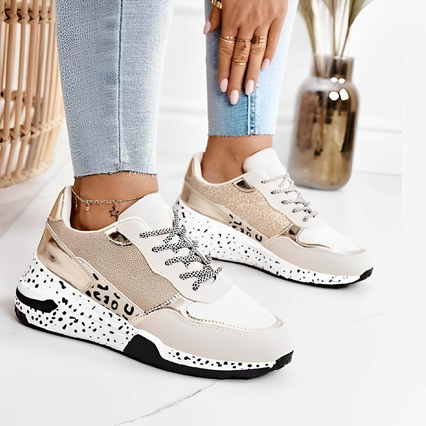 Eveloria Damen Orthopädische Sneaker Ergonomisch