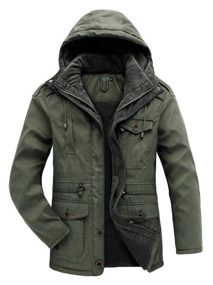 Herren Winterjacke mit Kapuze Warm Isoliert