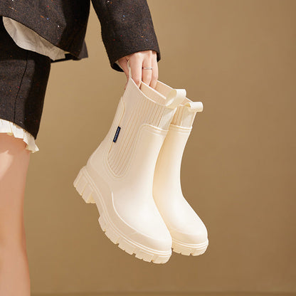 Damen Regenstiefel Gummi Wasserdicht