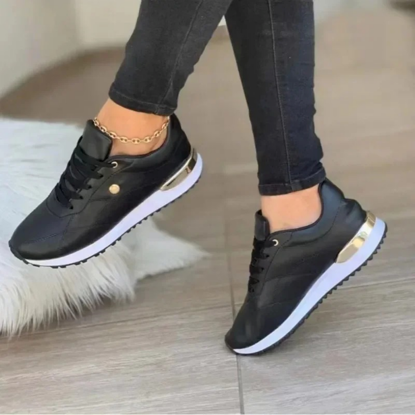 Damen Sneaker Komfortabel Schlank