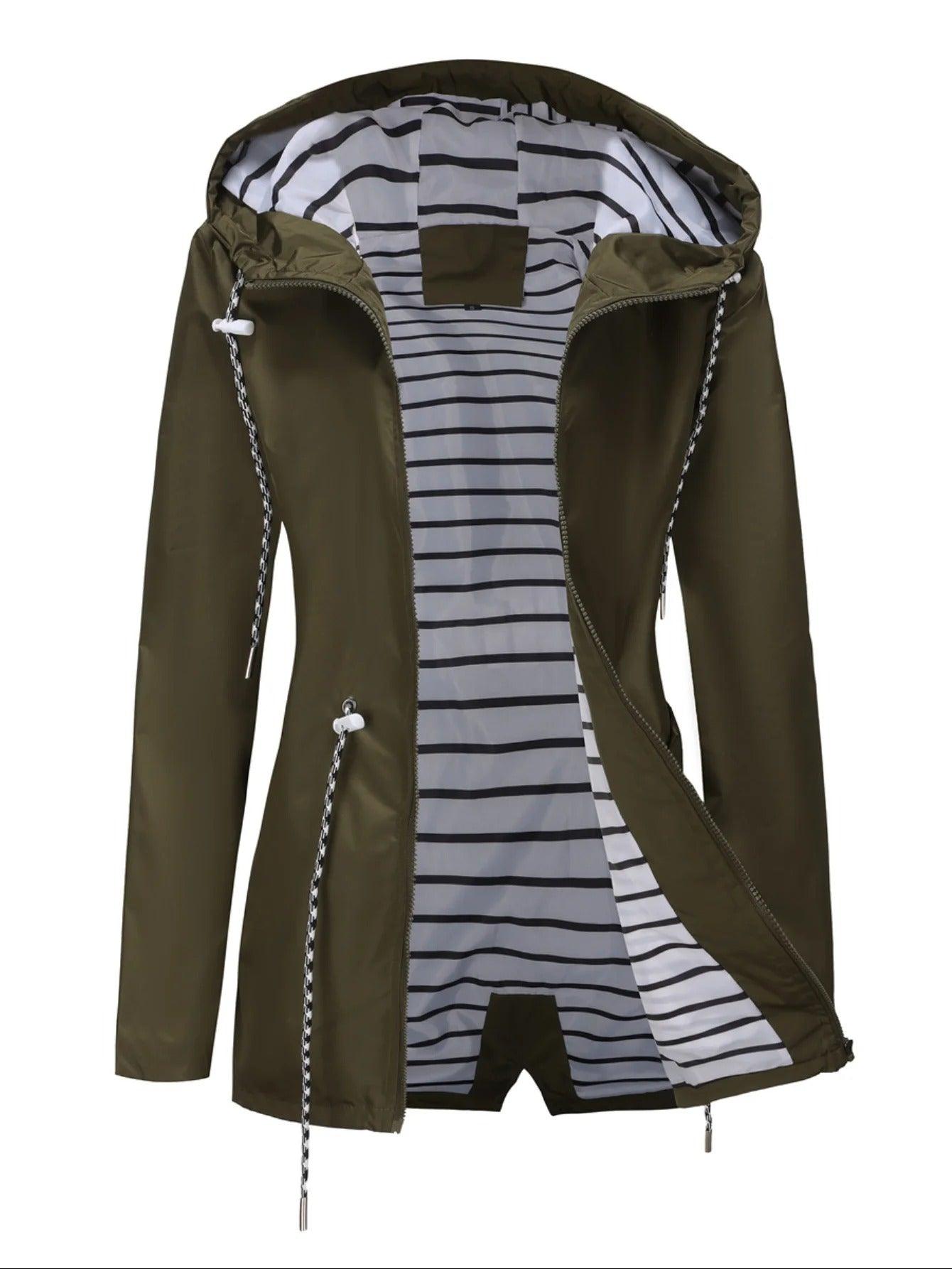 Eveloria Damen Lange Wasserfeste Jacke Vielseitig