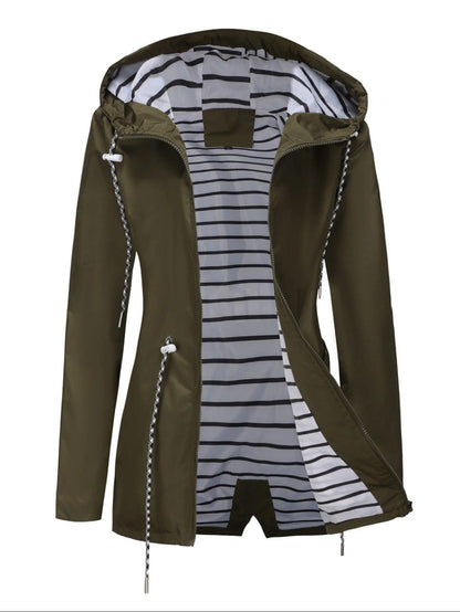 Eveloria Damen Lange Wasserfeste Jacke Vielseitig