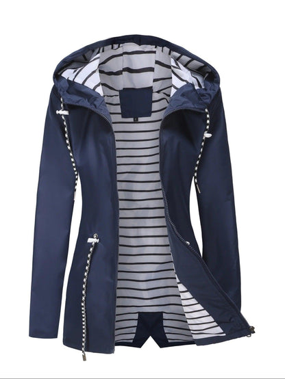 Eveloria Damen Lange Wasserfeste Jacke Vielseitig