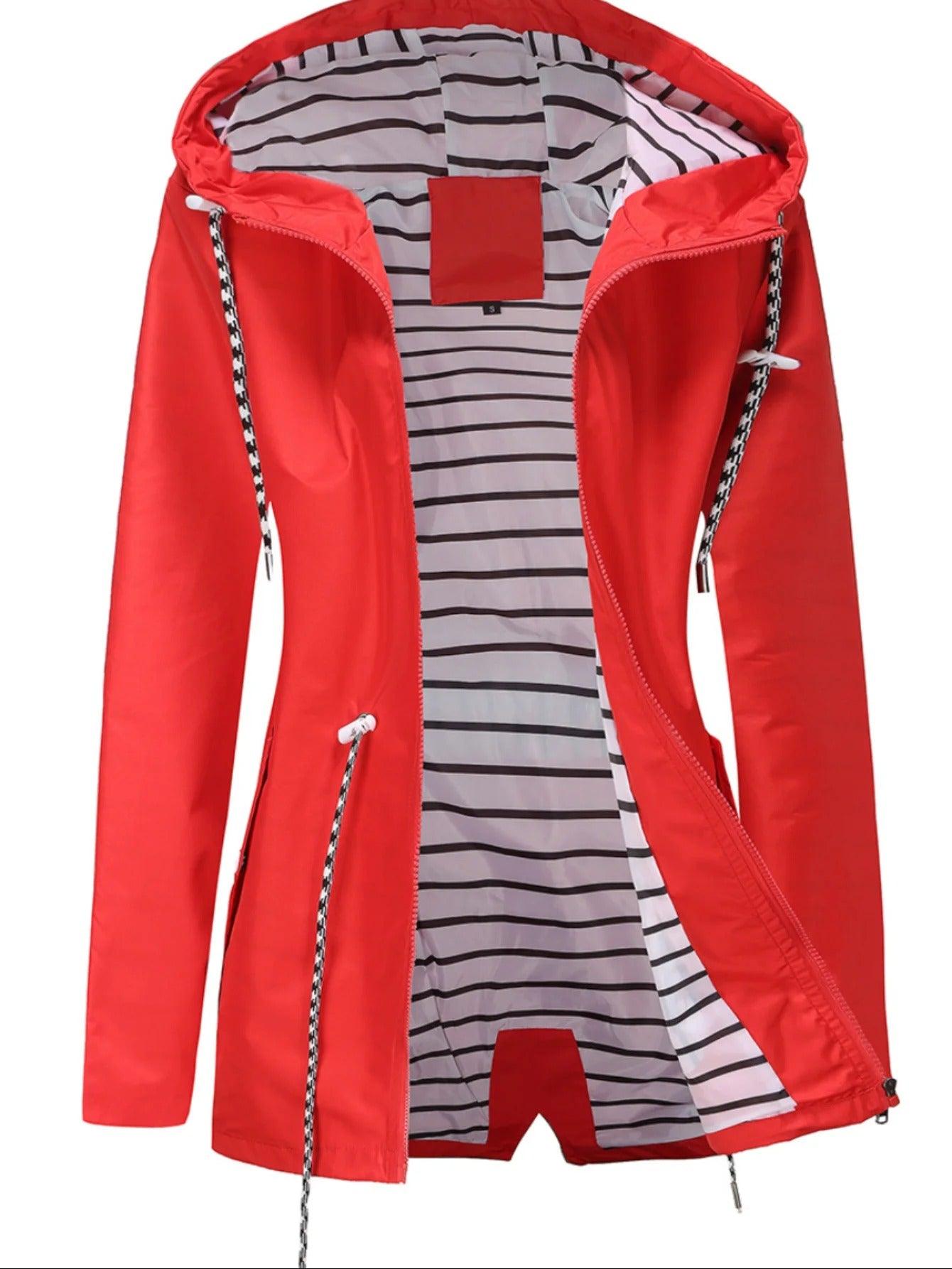 Eveloria Damen Lange Wasserfeste Jacke Vielseitig