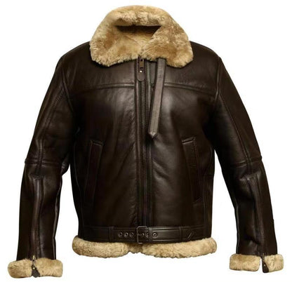 Herren Klassische Fliegerjacke Reißverschluss