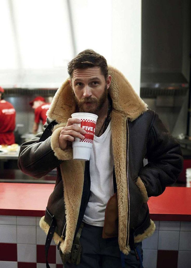 Herren Klassische Fliegerjacke Reißverschluss