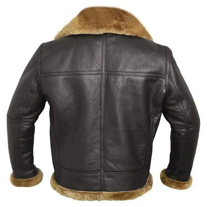 Herren Klassische Fliegerjacke Reißverschluss