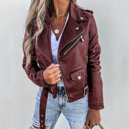 Damen Lederjacke Übergangsjacke Robust
