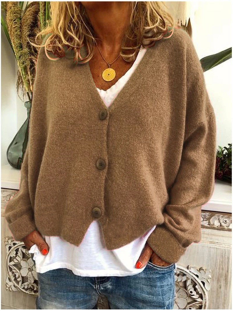 Damen Strickjacke Chic Langärmlig