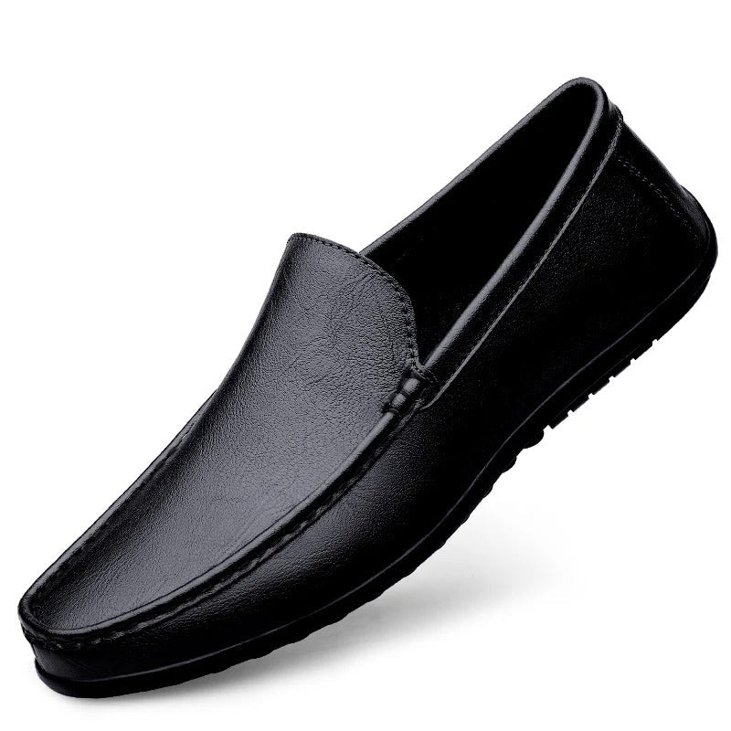 Eveloria Damen Mokassins Leder Braun