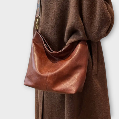 Damen Schultertasche Einzigartiger Riemen Braun