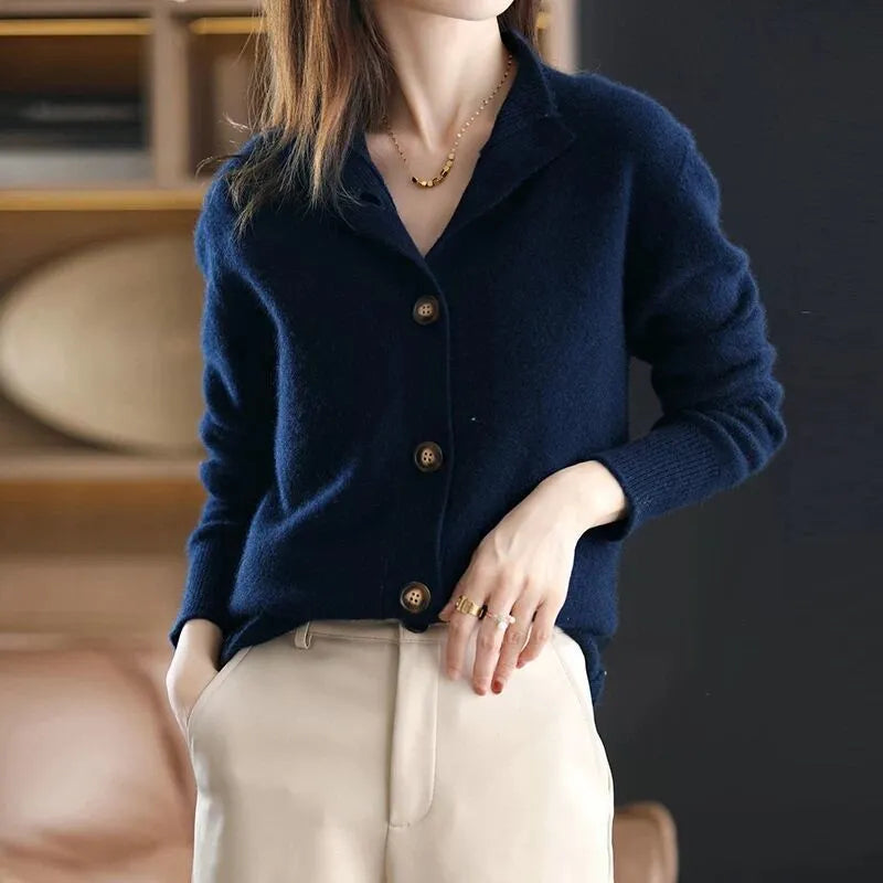 Damen Strickjacke Wolle Trendig