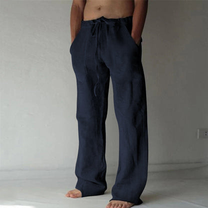 Herren Leinenhose Atmungsaktiv Beige