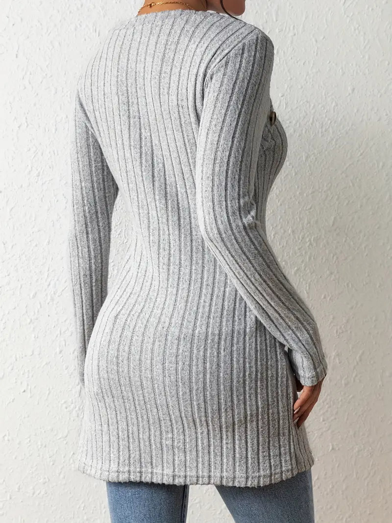 Eveloria Damen Pullover Gerippt Stilvoll - Eveloria