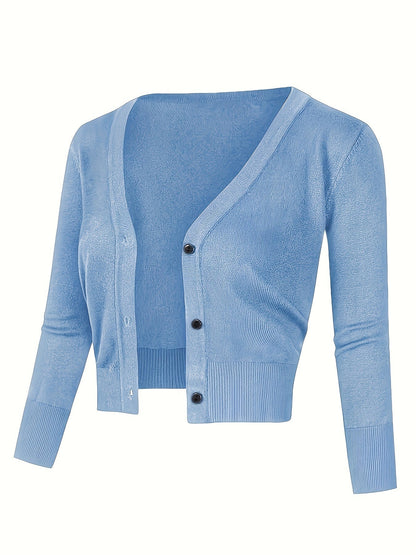 Eveloria Damen Bolerojacke Knopfverschluss