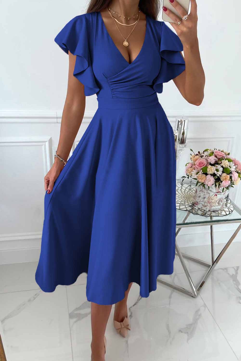 Eveloria Damen Freizeitkleid Elegant
