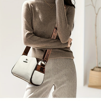 Damen Crossbody-Tasche Vegan-Leder