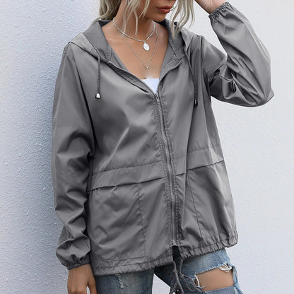Eveloria Damen Leichte Windjacke Mit Kapuze
