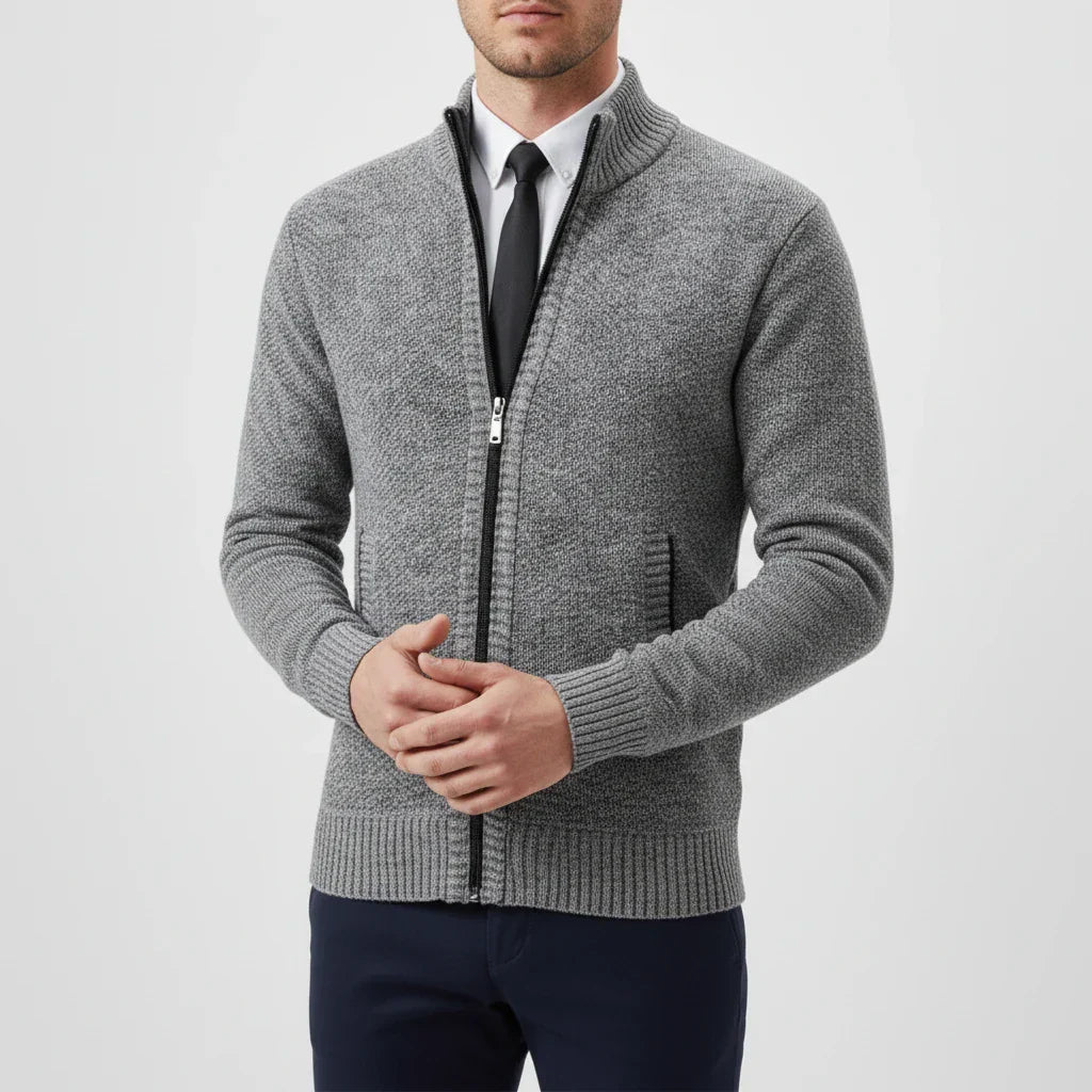 Herren Strickjacke Reißverschluss Vorne - Eveloria
