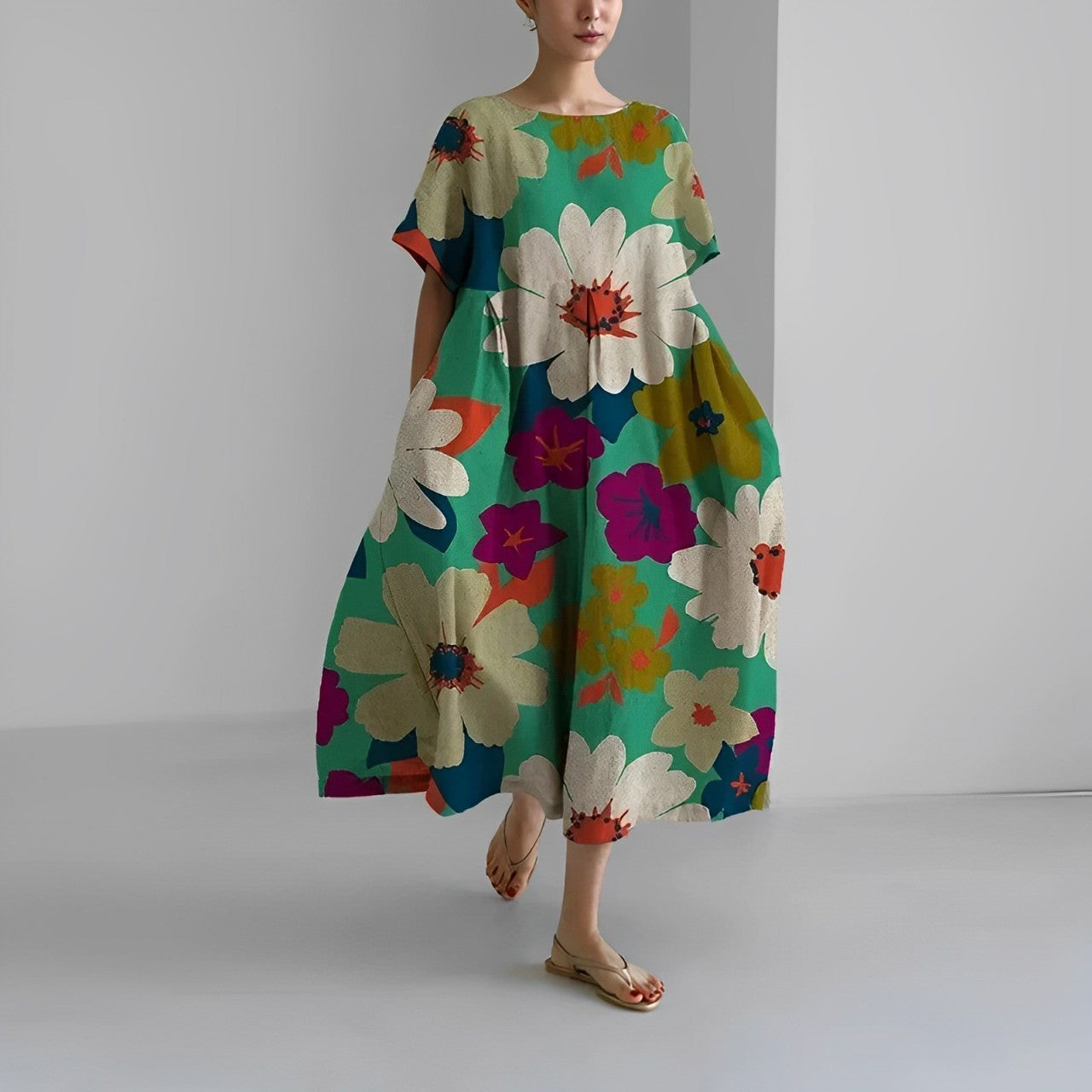 Eveloria Damen Blumenkleid Boho-Stil