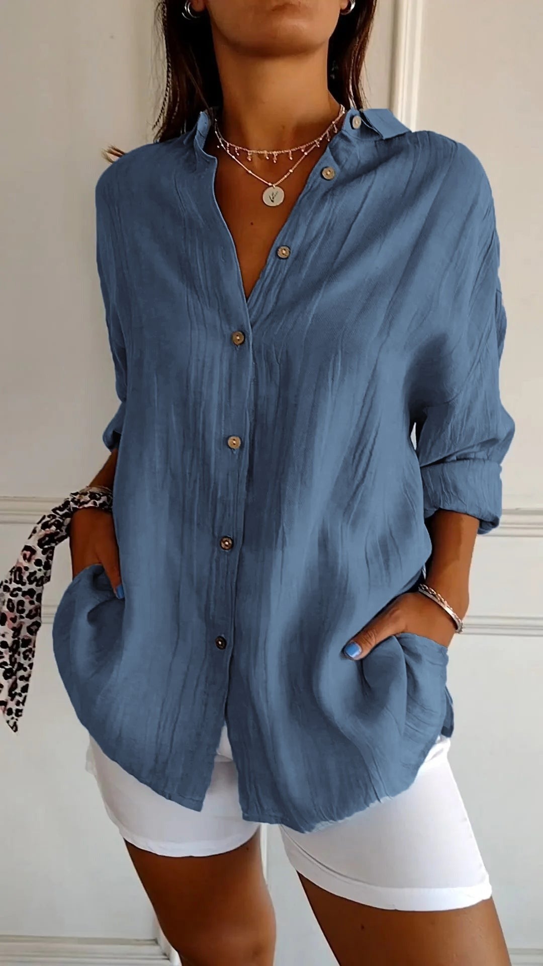 Eveloria Damen Sommerbluse Leicht Elegantes Design
