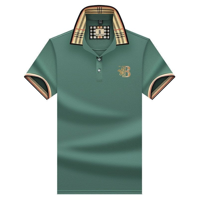 Herren Polo-Shirt Kurzarm Karomuster Business