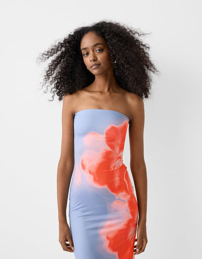 Eveloria Damen Trägerloses Maxikleid Sommerlich