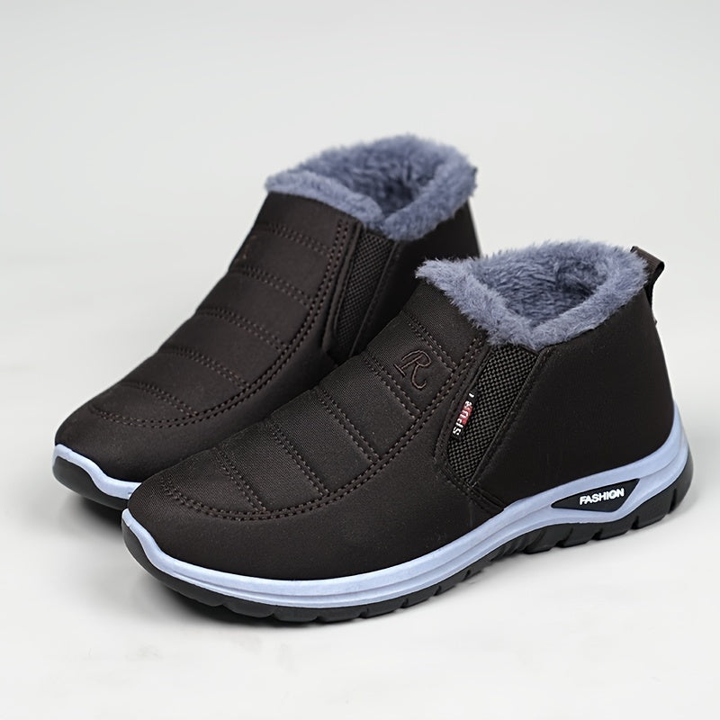 Wystan Herren Winterschuhe Mittelhoher Schnitt Elastik Warmfutter