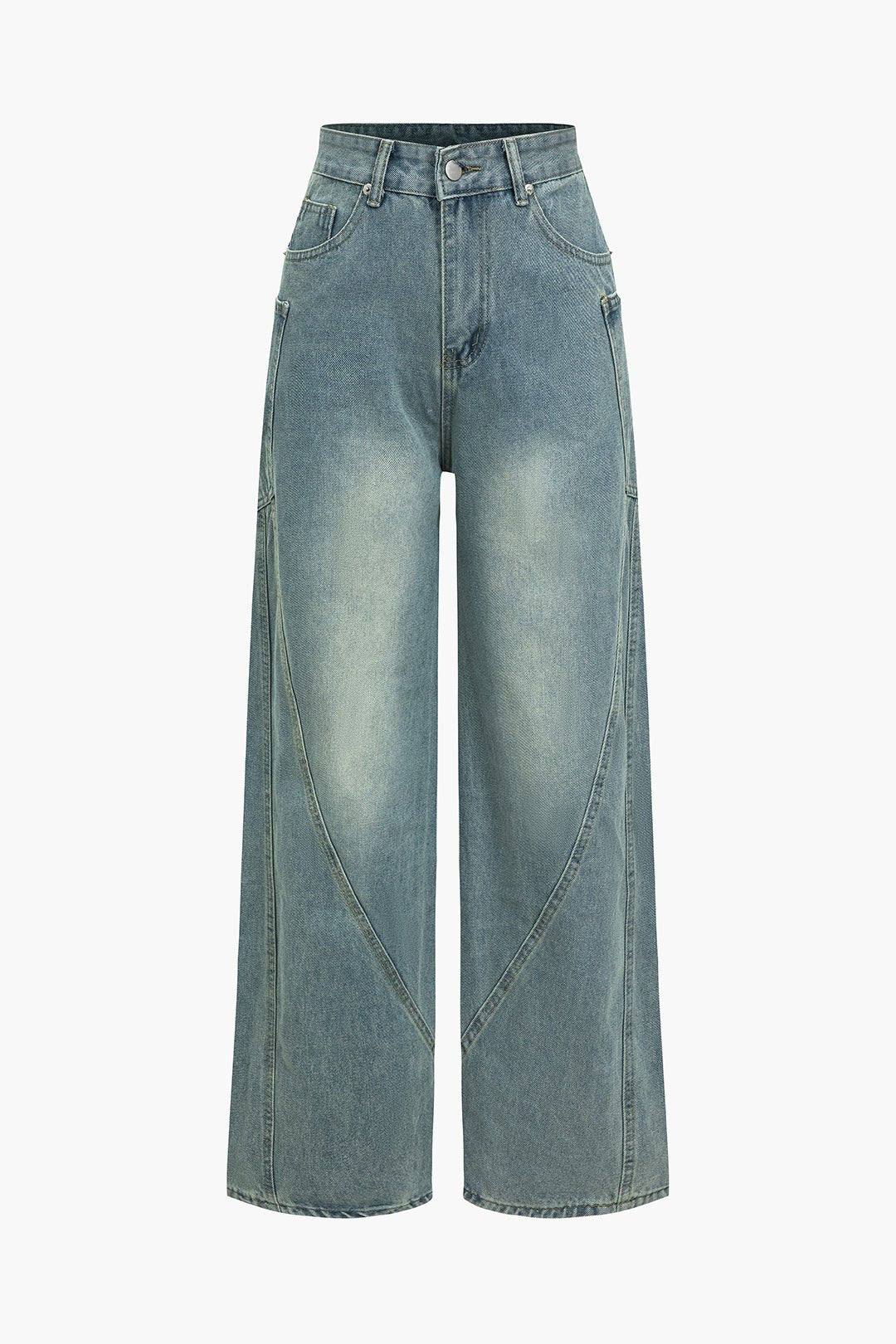 Damen Weite Jeans aus Denim Blau - Norvielle