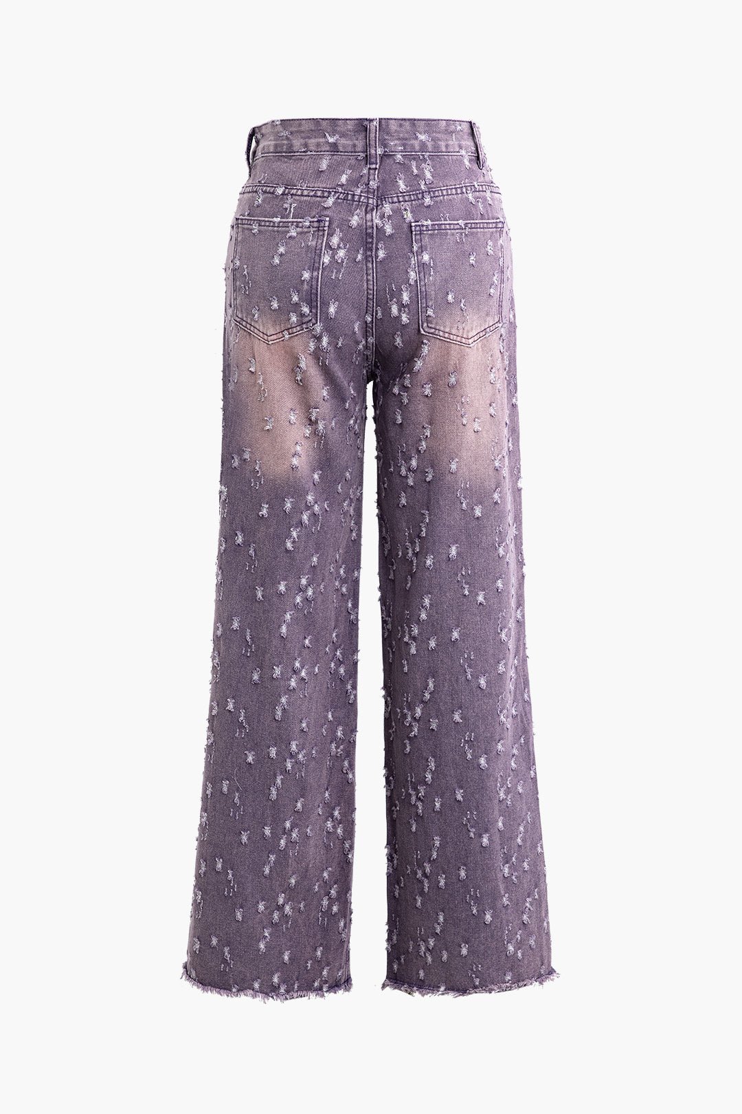 Damen Wide-Leg-Jeans Verwaschen Blau