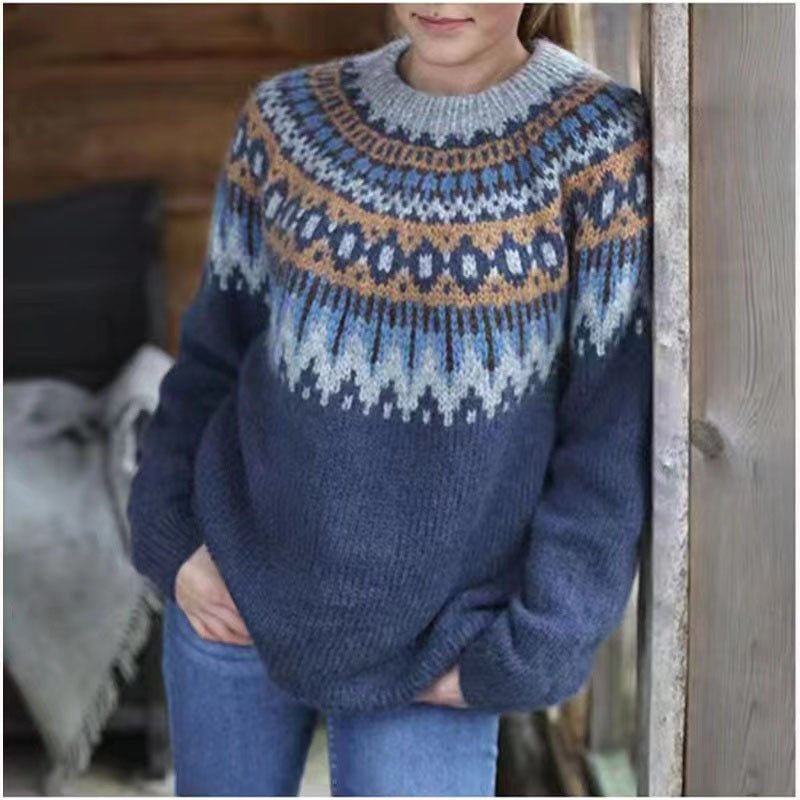 Damen Winterpullover mit Print