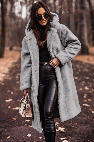 Damen Langmantel Teddy Winter