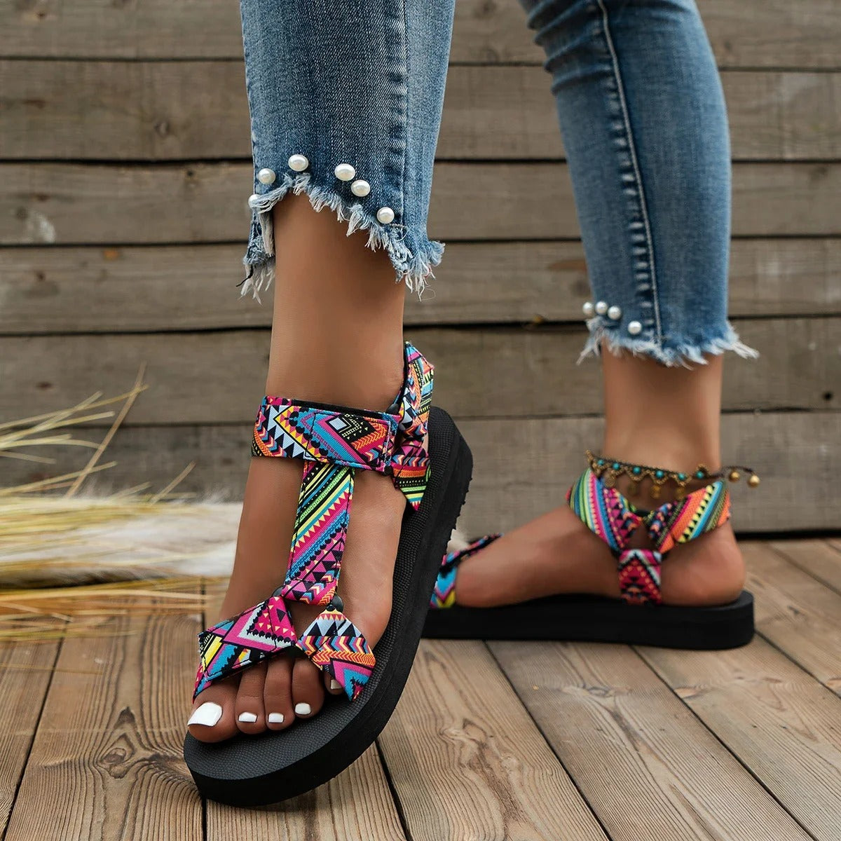 Eveloria Damen Boho Sandalen