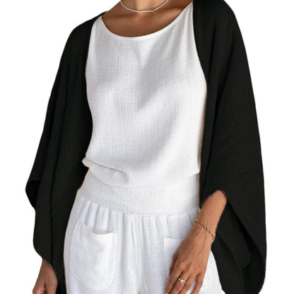 Damen Strickcardigan Offene Front Fatima