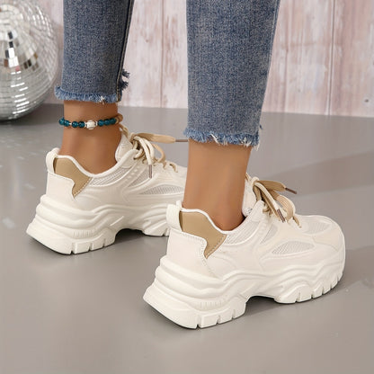Eveloria Damen Plateau Sneaker Moderner Look