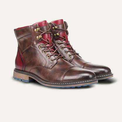 Herren Lederstiefel Vintage Ankle Boots