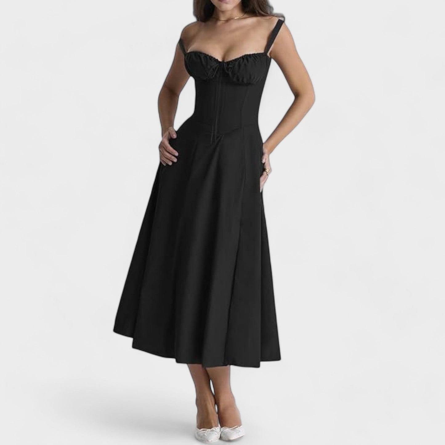 Eveloria Damen Korsett-Kleid